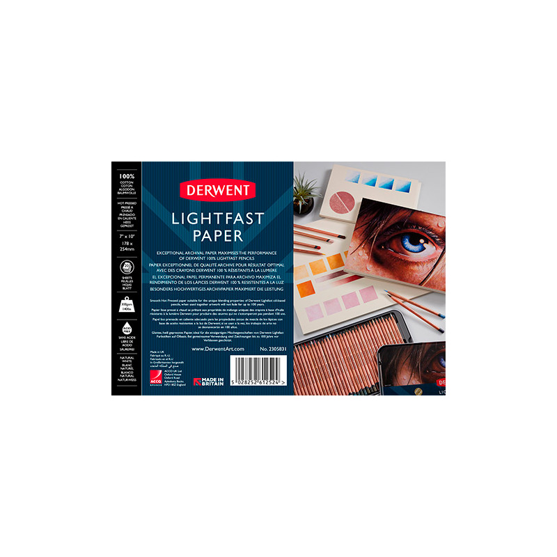 Blok Derwent lightfast blok rysunkowy 17,8x25,4cm 300g 20ark - sklep p