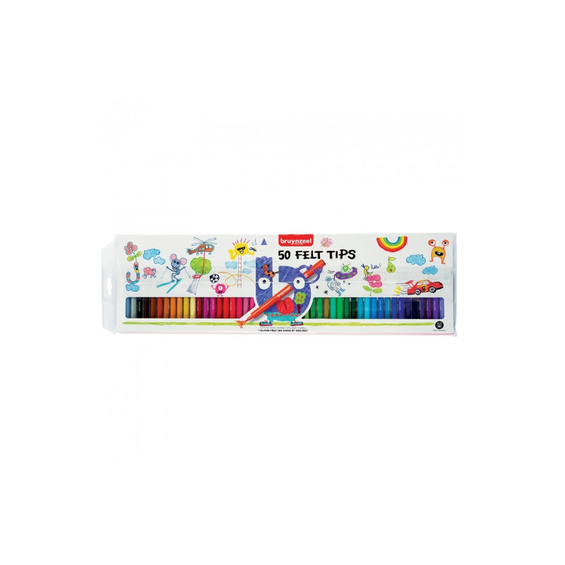 Bruynzeel set of 50 felt-tip pens in a case