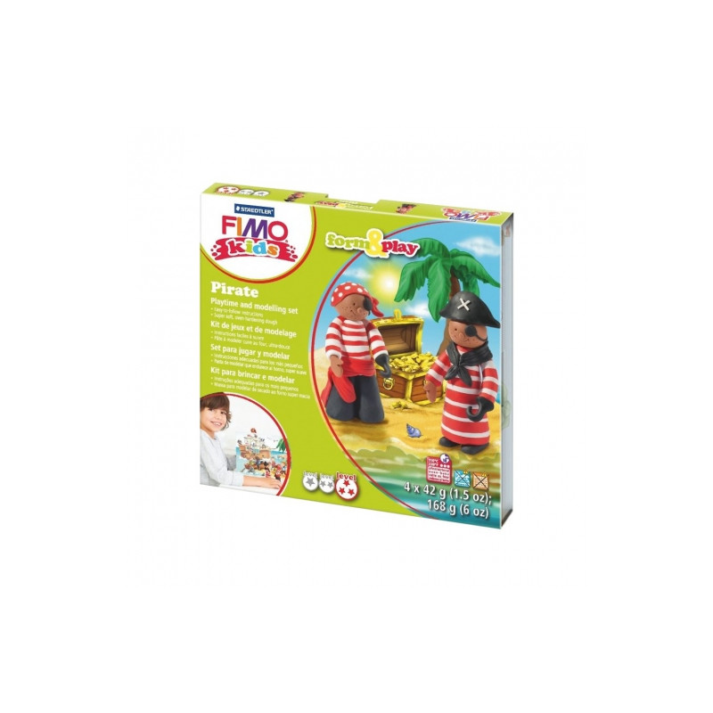 Fimo kids pirate form&play zestaw modelin 4x42g - sklep plastyczny - s