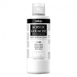 Vallejo acrylicos gwasz akrylowy titanium white 200ml - sklep plastycz