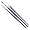 L&B set of 3 round natural brushes short handle 4,8,12