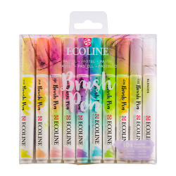 Talens ecoline pastel zestaw 10 pisaków - sklep plastyczny - szal dla