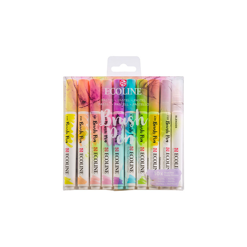 Talens ecoline pastel zestaw 10 pisaków - sklep plastyczny - szal dla
