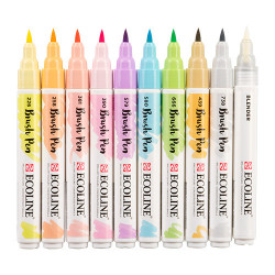 Talens ecoline pastel zestaw 10 pisaków - sklep plastyczny - szal dla