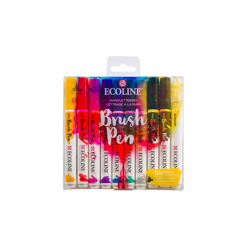 Talens ecoline handlettering zestaw 10 pisaków - sklep plastyczny - sz
