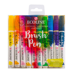 Talens ecoline illustrator zestaw 10 pisaków - sklep plastyczny - szał
