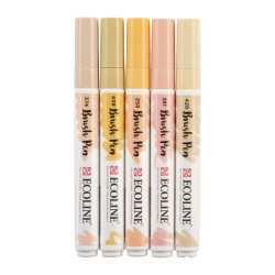 Talens ecoline beige pink set of 5 pens