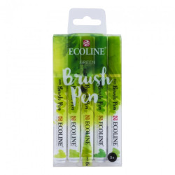 Talens ecoline green zestaw 5 pisaków - sklep plastyczny - szał dla pl