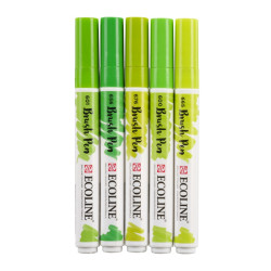 Talens ecoline green zestaw 5 pisaków - sklep plastyczny - szał dla pl