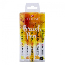 Talens ecoline yellow zestaw 5 pisaków - sklep plastyczny - szał dla p