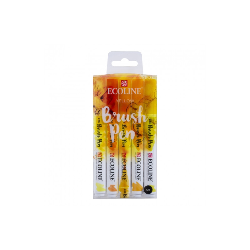 Talens ecoline yellow set of 5 pens