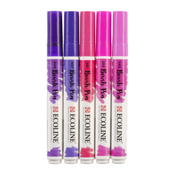 Talens ecoline violet zestaw 5 pisaków - sklep plastyczny - szał dla p