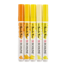Talens ecoline yellow set of 5 pens