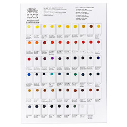 Winson&Newton professional watercolor wzornik palety kolorów - sklep p
