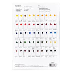 Winson & Newton professional watercolor color palette template