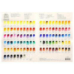 Winson & Newton professional watercolor color palette template