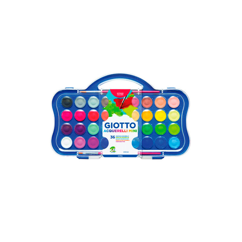 Giotto aquarelli mini watercolors in a plastic package 36 col