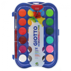 Giotto aquarelli mini watercolors in a plastic package 24 col