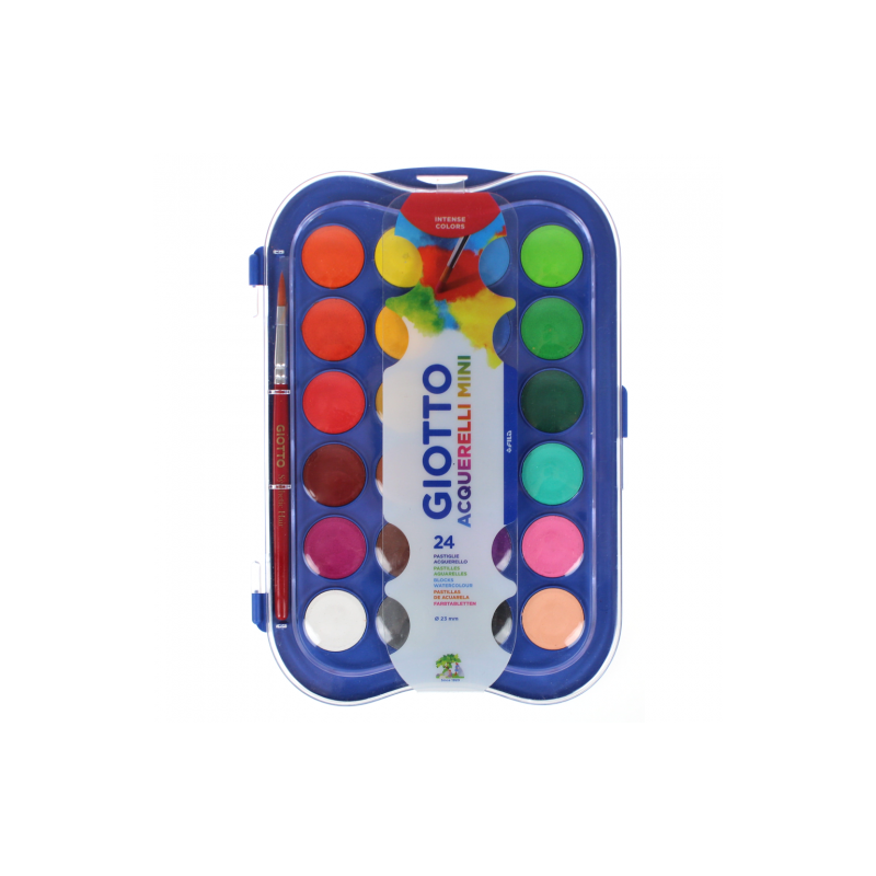 Giotto aquarelli mini akwarele w plastikowym opakowaniu 24 kol - sklep