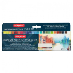 Derwent inktense paint pan studio tusze w półkostkach 24szt - sklep pl