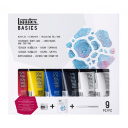 Liquitex basics acrylic building texture zestaw 9 elementów - sklep pl
