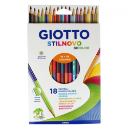 Giotto stilnovo bicolor zestaw 18dwustronnych kredek rysunkowych - skl