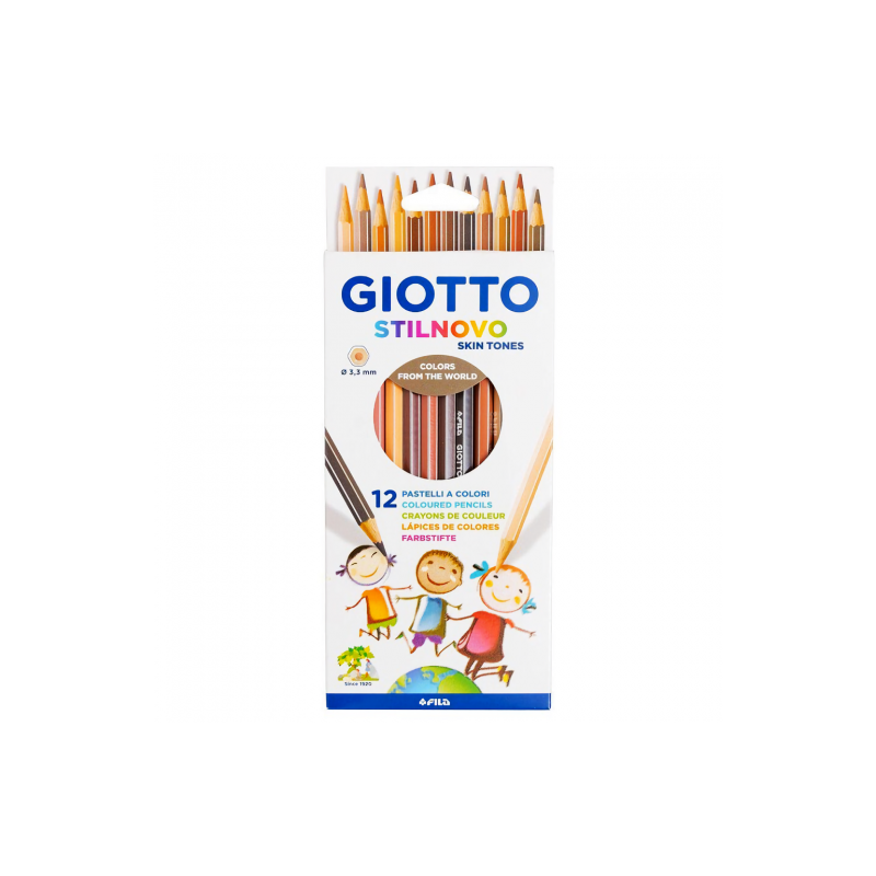 Giotto stilnovo skin tones set of 12 colored pencils