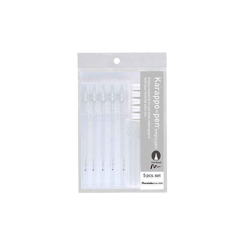 Kuretake karappo pen fine brush pisak do napełniania 5 sztuk - sklep p