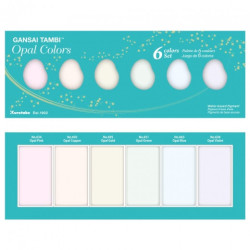 Kuretake gansai tambi opal colors zestaw 6 opalizujących akwareli - sk