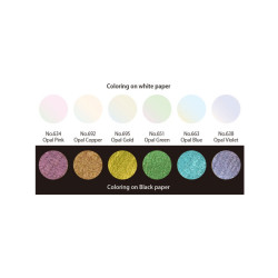 Kuretake gansai tambi opal colors zestaw 6 opalizujących akwareli - sk