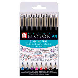 Sakura pigma micron pn set of 8 fineliners