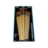 The set of 12 various brushes- gold synthetic hair