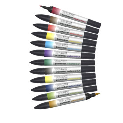 Winsor&Newton promarker watercolour basic tones 12 pisaków - sklep pla