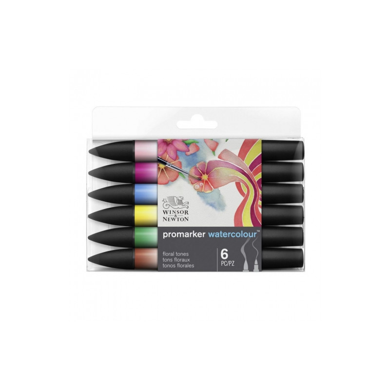 Winsor&Newton promarker watercolour floral tones 6 pisaków - sklep pla