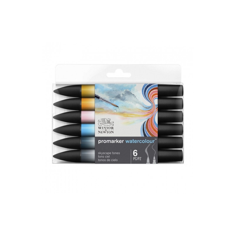Winsor&Newton promarker watercolour sky tones 6 pisaków - sklep plasty