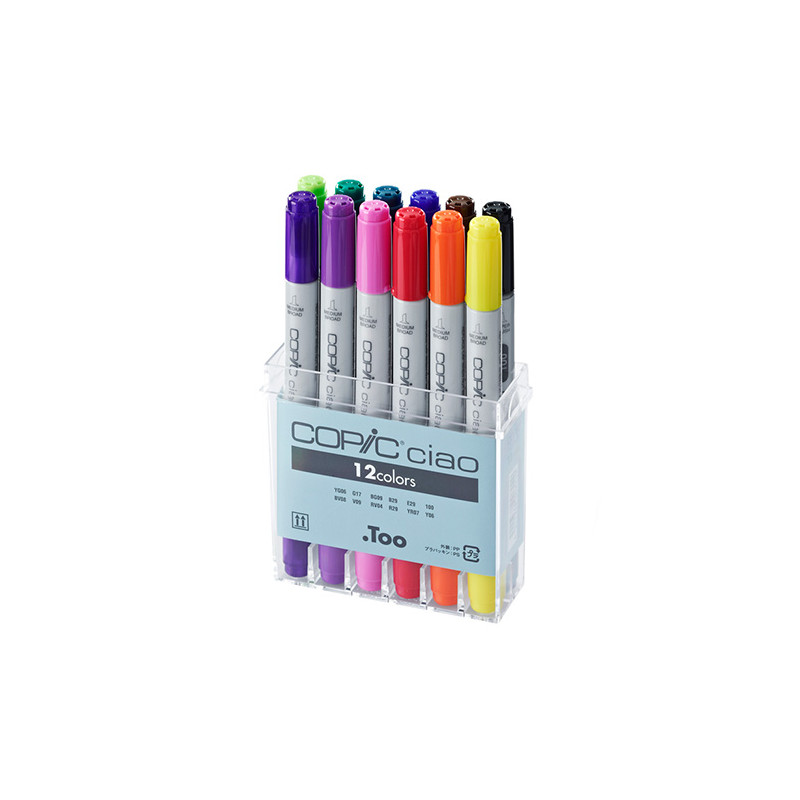 Copic ciao basic set of 12 double-sided pens