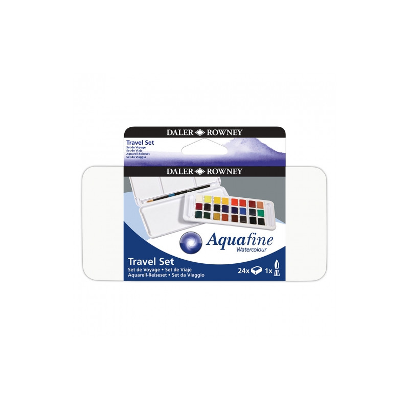 Daler Rowney aquafine travel zestaw 24 akwareli w kostce - sklep plast