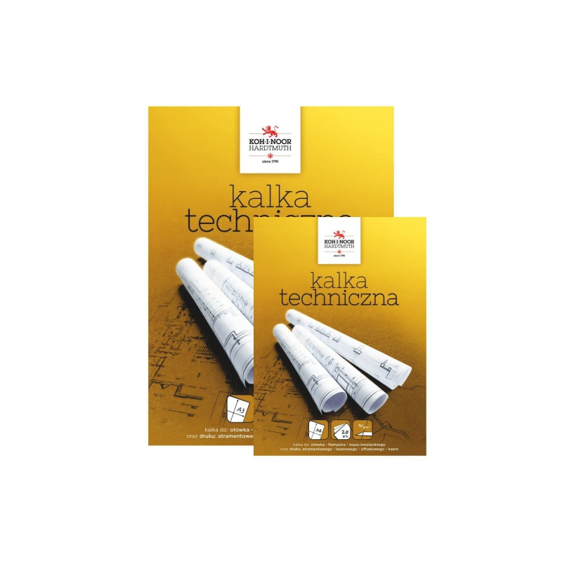 Koh-i-noor kalka techniczna w bloku 90g 20 arkuszy - sklep plastyczny