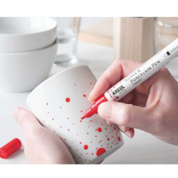 Kreul glass & porcelain classic fine set of 4 markers.