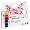 Kreul glass & porcelain classic zestaw 5 pisaków - sklep plastyczny -