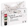 Kreul glass & porcelain chalky medium zestaw 5 pisaków - sklep plastyc