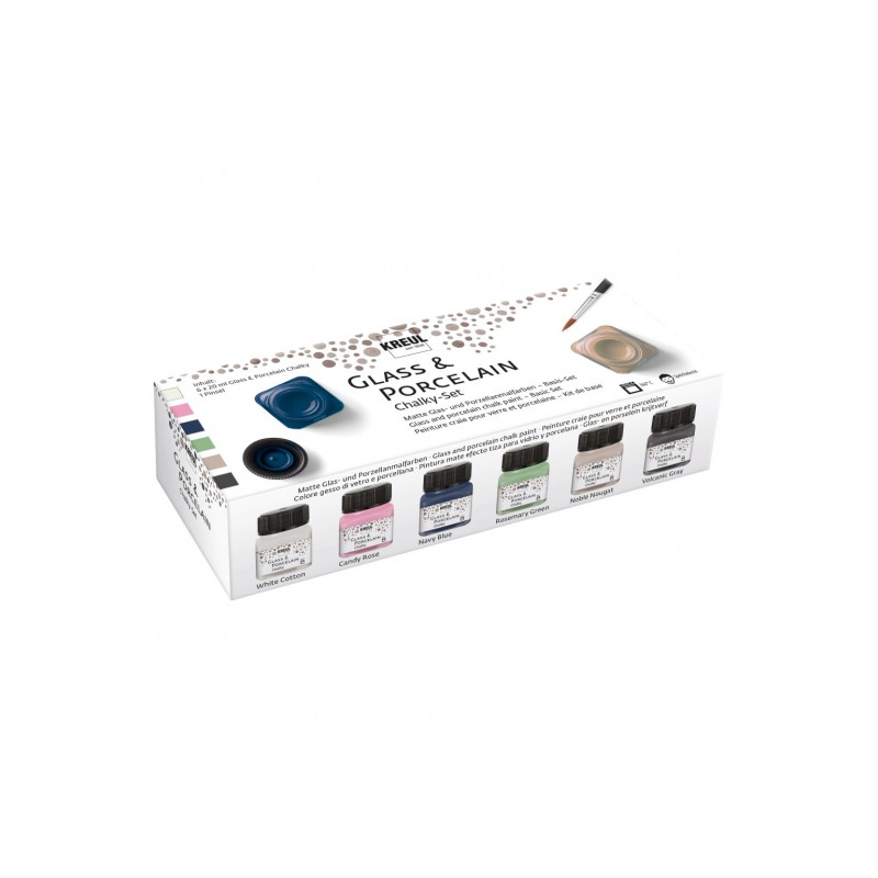 Kreul glass & porcelain chalky set 6x20ml