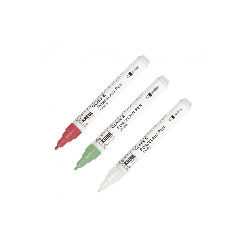 Kreul glass & porcelain chalky porcelain felt tip pens