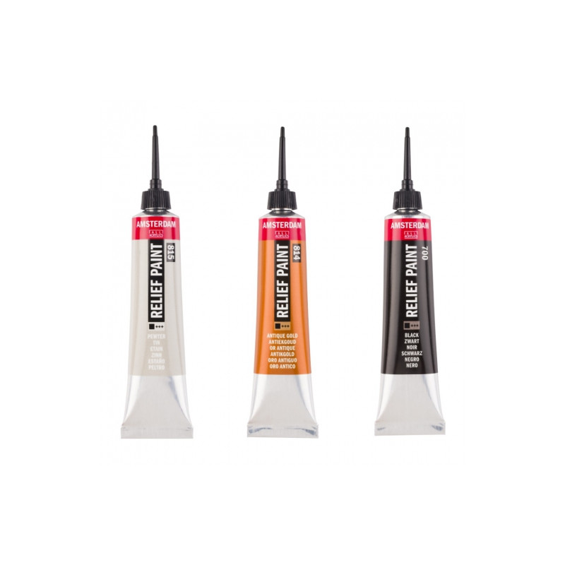 Talens amsterdam relief paint farby konturowe do szkła 20ml - sklep pl