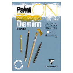 Blok Clairefontaine paint on denim blue mix media 250g - sklep plastyc