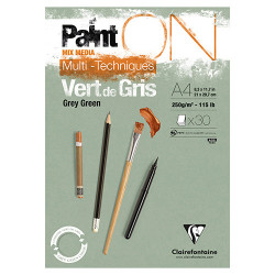 Blok Clairefontaine point vertede gris mix media 250g - sklep plastycz