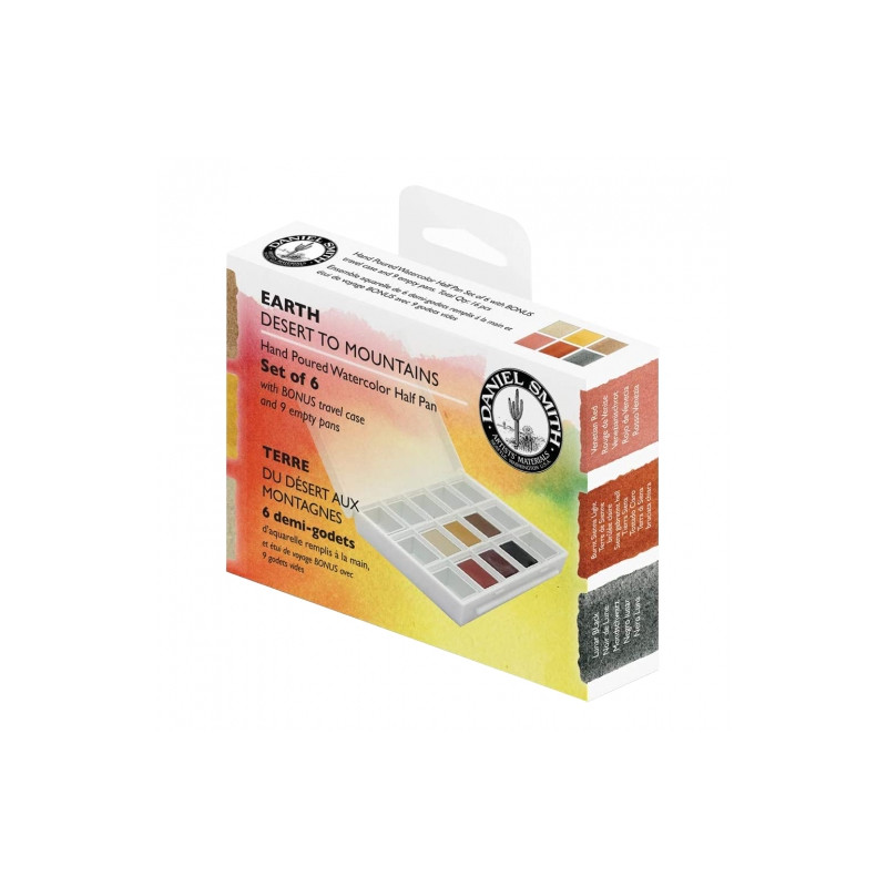 Daniel Smith earth set of 6 watercolors half cubes
