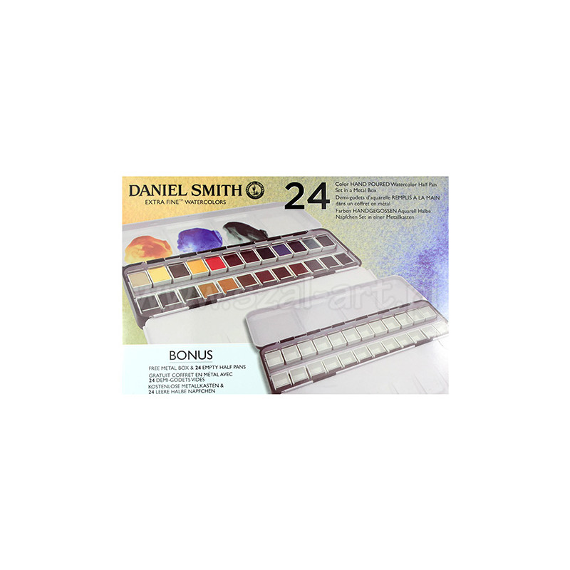Daniel Smith extra fine zestaw 24 akwareli pół kostek metal opak - skl