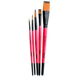 Zieler premium acrylic & oil zestaw 5 pędzli syntetycznych - sklep pla