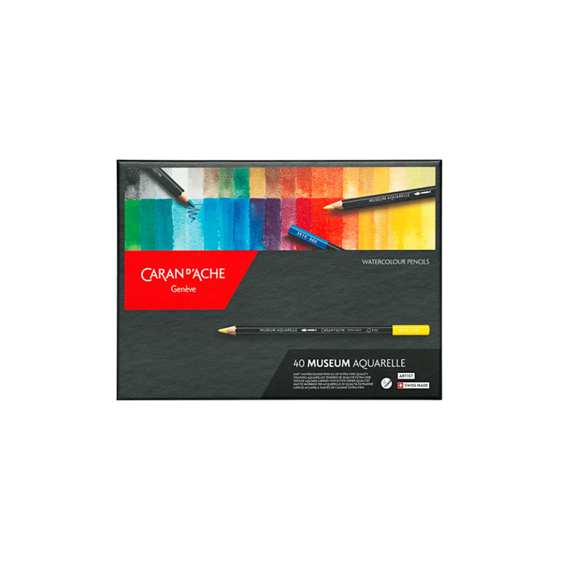 Caran D'ache museum set of 40 watercolor crayons